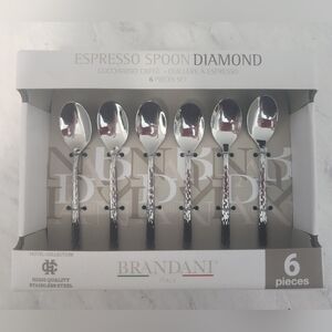 Brandini Italy Espresso Spoon Diamond 6-piece Set